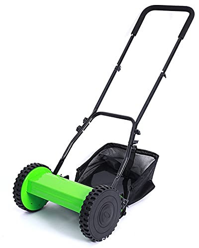 Tosaerba Manuale da 12 Pollici - Rasaerba A Spinta Domestico con Sacco di Raccolta Posteriore, Salvaspazio, Larghezza di Taglio 30 Cm