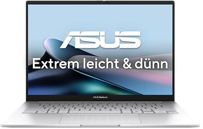 ASUS Zenbook 14 UX3405CA Copilot+ PC | 14 WUXGA 16:10 OLED Display | Intel Core Ultra 7 255H | 16GB RAM | 1TB SSD | Intel Arc | Win11 Home | QWERTZ | Foggy Silver