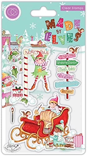 Craft Consortium A5 Clear Stamps-Sleigh, Made By Elves -CSTMP070