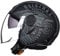 LIONCIANO Motorradhelm, ECE 22.06-zertifizierter halboffener Helm, offener Helm, Moto und Roller, Damen, Erwachsene, Anti-Kratz-Visier(Ailes De La Liberté Noir Mat,XL=61-62cm)