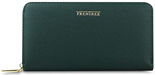 Frentree® Damen Portemonnaie mit vielen Fächern, Klassische große Geldbörse mit Handyfach und RFID-Schutz, inkl. Geschenkverpackung