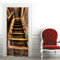 3D Türtapete Selbstklebend Türaufkleber - HÖLZERNE TREPPEN - Türfolie Poster PREMIUM PVC Wasserfest Wandtattoo Für Schlafzimmer Wohnzimmer Tür Dekoration Tapete 86 x 200 cm