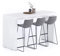 MOBILI FIVER, Mesa Alta Evolution 180x60, Fresno Blanco, Mesa Auxiliar de Cocina para 6 Personas, Made In Italy