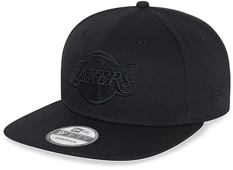 New Era Los Angeles Lakers NBA Black on Black 9Fifty Snapback Cap - M - L