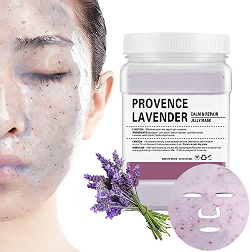 POZTL Jelly Mask Powder for Facials, Lavender Soothing Jelly Face Mask, Professional Peel Off Hydro Face Mask Powder, Moisturising & Hydrating Jelly Face Mask, Skin Care Masks, DIY Spa Rubber Face