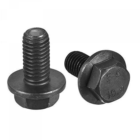 sourcing map 3Stk. Hex Flanschschraube 10,9 Grad Kohlenstoffstahl Sechskantschraube M10x20mm