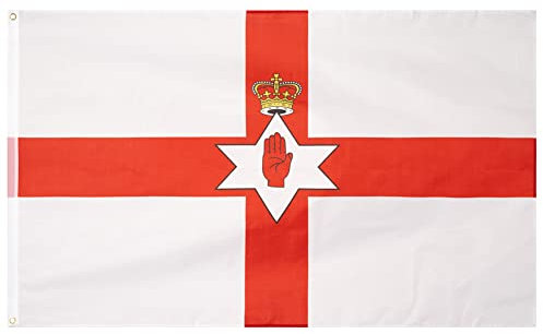 MUWO Flagge Nations Together 90 x 150 cm Nationalmanschaften, doppelseitige Gartenflagge, wetterfeste Fanflagge, Fußballflagge Polyester Länderfagge Deutschland mit Ösen (Nordirland)