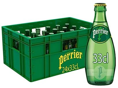Perrier - Eau minérale naturelle gazeuse (verre) -24x33 cl