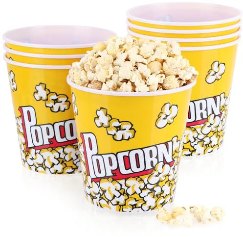 com-four® 8X Cubo para Palomitas de maíz XL - Tazón para Palomitas de maíz - Vaso para Bebidas para Palomitas de maíz - Vaso pequeño para Palomitas de maíz