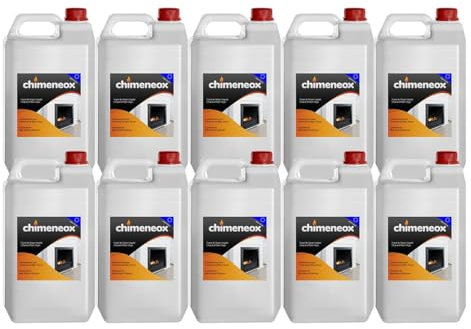 10 x 2,5L Chimeneox - Bioetanol 96% para chimeneas - sin humo - alta combustión