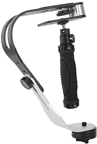 Handheld Camera Stabilizer Black Steady Cam Stabilizer Handheld Video DSLR Camera Stabilizer Aluminum Alloy Bow Shape Stabilizer with Handle