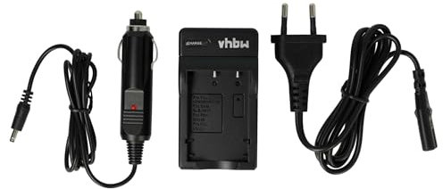 vhbw Ladegerät kompatibel mit Ordro D325, D80S, HDV-D320, P72, V88 Kamera Camcorder/Akku - Ladeschale, Kfz-Adapter, Ladeanzeige, 8,4 V