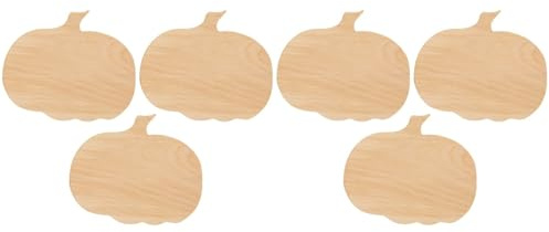 NUOBESTY 6 Stück Kürbisformbrett Aus Holz Zum Basteln Und Bemalen Unfertige Holzplatte Für Diy Kunstprojekte Kinderhandwerk Und Herbstdekoration 6X 5.9X5.5 Zoll