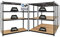 PROREGAL Mega Deal 4X Schwerlastregal Taurus XL mit TÜV/GS Zertifizierung 180x160x60cm mit Fachlast 250kg Schwarz Kellerregal, Steckregal, Garagenregal, Lagerregal