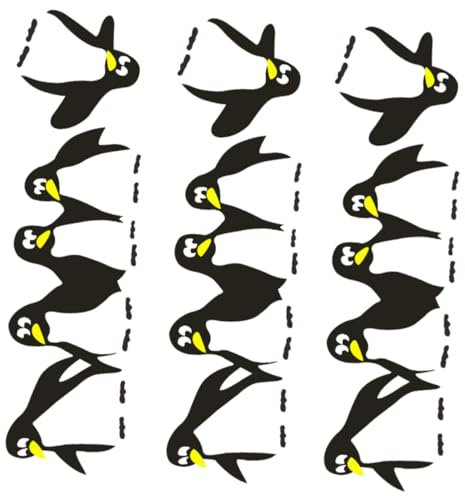 ibasenice 6 Stk Pinguin-Kühlschrankmagnet Schlafzimmer-Wanddekoration Fensteraufkleber für Kinder pinguin sticker pinguin aufkleber PVC-Kühlschrank-Aufkleber Pinguin-Kühlschrank-Aufkleber