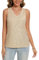 MINTLIMIT Damen Lang Tank Top Glitzer Pailletten Tunika Ärmellos Bluse Festival Oberteil (Golden S)