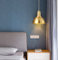 SSNCcNC Modern Kupfer Pendelleuchte Minimalismus Golden Pendellampe 1 flammige Schlafzimmer Bettlicht Höhenverstellbar Kleine Hängelampe E27 Esszimmer Wohnzimmer Kronleuchter Ø17cm