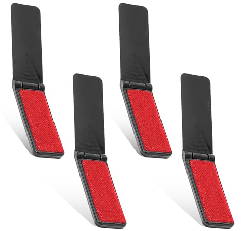 Faltbare Fusselbürste für Kleidung, 4 Stück, tragbare Reisegröße, Fusselentferner-Bürste, wiederverwendbar, Mini-Fusselentfernungswerkzeug für Möbel, Couch, Sofa, Tierhaare, Stoffflusen,