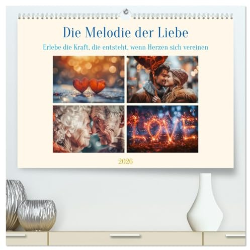 Die Melodie der Liebe (hochwertiger Premium Wandkalender 2026 DIN A2 quer), Kunstdruck in Hochglanz: Die Melodie der Liebe ist eine zauberhafte ... zarten Klängen verlieren. (CALVENDO Menschen)