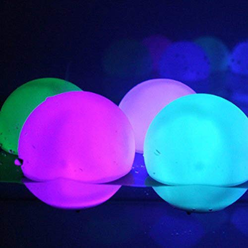 Tbest LED Aufblasbare Leuchtkugel, RGB Farbenfrohe Kugel Leichtes LED -Leuchte Beachball mit Fernbedienung (Sortierte Farbe)
