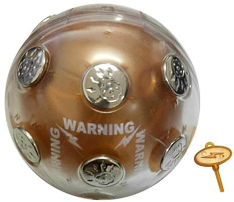 dzqad Schockierendes Ballspiel, Shock Ball, Elektrisches Ballspiel, Electric Shock Ball, Anti-Stressball Mit Elektrischen Schlägen, Gold