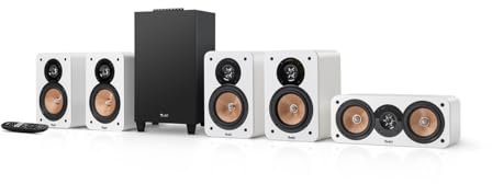 Teufel Ultima 20 Concept 5.1 Surround Soundsystem, Komplettsystem Heimkino mit integriertem AV-Receiver, Bluetooth, Dolby Audio, USB-C-Soundkartenfunktion, HDMI ARC CEC (Weiß)