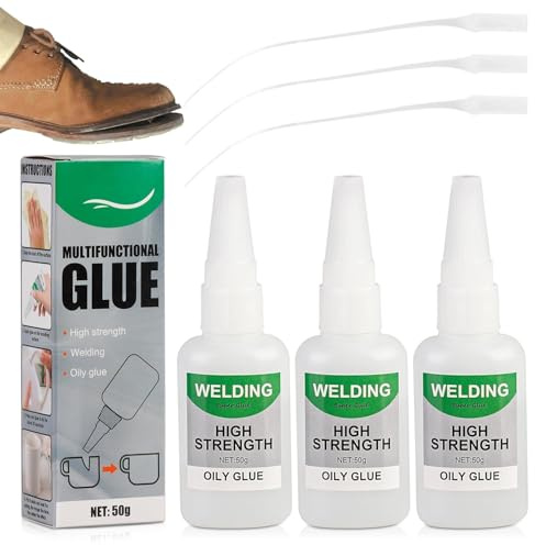 Sekundenkleber 3×50g, Mächtiger Universalkleber Universal Wasserdichter Superkleber, Stark für Kunststoff Holz Metall Leder Harz Keramik Plastik