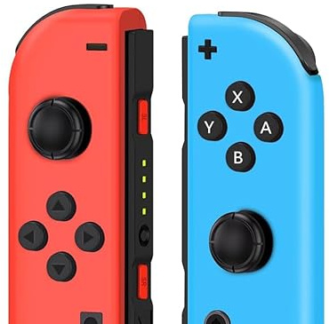 Générique Manette Switch L/R Travailler avec la console de Switch/Lite/OLED, Manette sans fil prend en charge la double vibration, le gyro à 6 axes, le réveil-Red