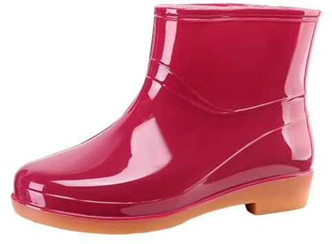 Meaunzyl Stivali Pioggia Donna Bassi Stivali Chelsea Da Giardino Corti Gomma Con Suola Antiscivolo Comode Stivaletti Antipioggia Scarpe Gomma Da Lavoro In Pvc Tronchetti Pioggia Morbidi Galosce