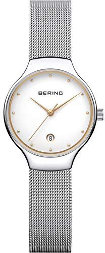 BERING Damen Uhr Quarz Movement - Classic Collection mit Edelstahl und Saphirglas 13326-XXX Armbandsuhren - 3 ATM, Silber