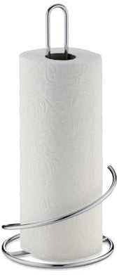 kela Porte-Rouleau de Cuisine Vertical, également pour Rouleaux épais, Porte-Rouleau de Cuisine Hauteur 33 cm, Caro, métal chromé