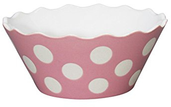 Krasilnikoff Happy Schale Dots, Rosa, Modern, Keramik, Einzelschale, Bowl