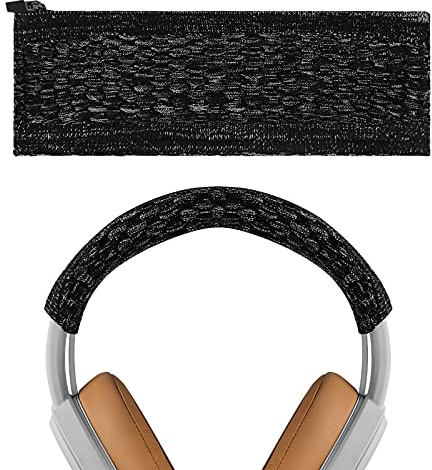 Geekria Knit Fabric Headband Cover Compatible with SONY WH-1000XM5/ WH-1000XM4/ WH-1000XM3, Skullcandy Hesh3, Hesh2 Headphones, Replacement Repair Part, Easy DIY Installation (Black)