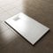 ELEGANT 1200 x 700mm Slip-Resistance Shower Base Slate Effect Square Shower Enclosure Tray with Waste and Drain Cover & Grate