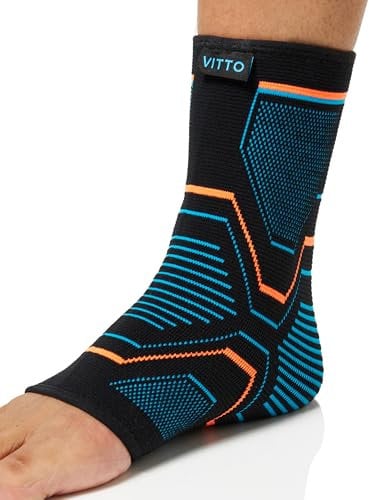 VITTO Sprunggelenkbandage, Fußbandage bei Bandschäden, Schwachen Gelenken, Verstauchtem Gelenks und Arthritis (Hulle, S)