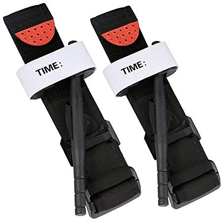 Exeton - Tourniquet for Combat Medical, Emergency, Military Tourniquet for First Aid, Bleeding Control, Hemorrhage Control, School Training, Severe Emergencies or Occluding Blood Flow (Black - 2 PCS)