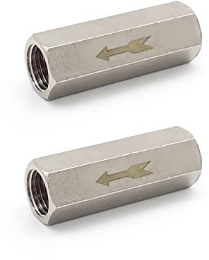 SRJQXH 2 Pièces Clapet Anti-Retour 1/8 Hexagonal Air à Sens Unique Pour Réservoir Sous Pression de Chaudière