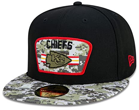 New Era 59Fifty Kansas City Chiefs Cap Basecap Baseballcap Flat Brim Fitted NFL-Cap Herren - Hinten geschlossen, mit Schirm Frühling-Sommer Herbst-Winter Frühjahr Sommer Herbst Winter - 7 3/8 (58,7