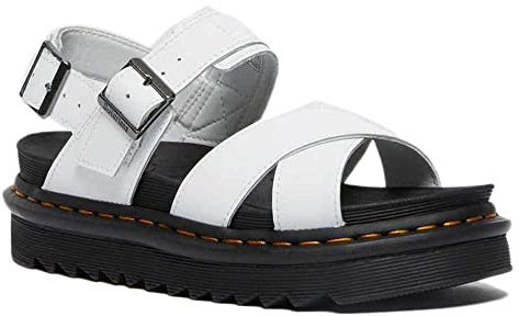 Dr. Martens Cross Strap Sandal, Sandali Donna, Bianco(White), 40 EU