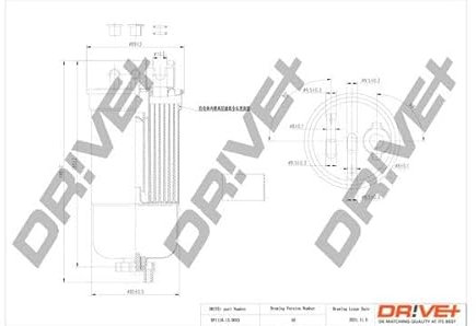 Dr!ve+ DP1110.13.0033 Filtro carburante per VW Golf IV Schrägheck (1J1) con riscaldamento filtro