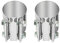 Godimg collier echappement 2,5 pouces (64.1mm),connecteur bout à bout virole de serrage échappement en acier inoxydable 2 pièces