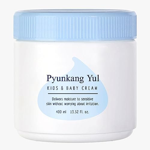[PKY] Pyunkang Yul Kids & Baby Cream, Sanfte Feuchtigkeitspflege für empfindliche Haut, Natürliche Inhaltsstoffe, Schnell einziehend, Hypoallergen, Ohne scharfe Chemikalien, 400ml