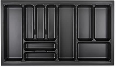 KÖNIG Besteckeinsatz I Lavagrau mit Perlstruktur für SO-Box, Blum Tandembox u. ModernBox mit Korpusbreiten 300-1200 mm (90er Korpus - 819 x 473 mm)