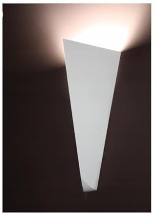 FKL DESIGN Home Deco Wandlampe Keramik Wandleuchte Lampe Leuchte Gips weiß (1004)