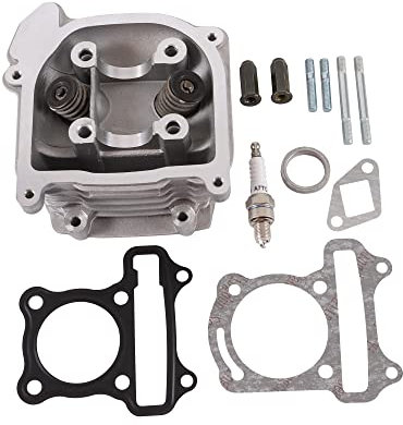 WOOSTAR 47mm Zylinderkopf mit Dichtungssatz Ersatz für GY6 72ccm 80ccm 4 Takt 139QMB 139QMA Roller Moped ATV