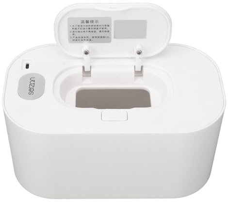 Fockety Wipe Warmer, Uniform Heating 80 Pieces Large Capacity Thermostatic Baby Wipe Warmer Keeps Wipes Moist Portable Simple Wet Wipes Dispense for Nappies, Wipes