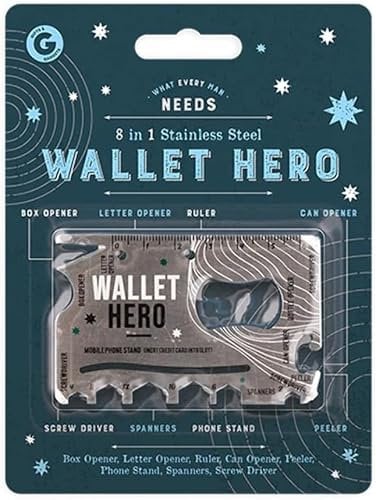 SKYTE® Wallet Multi Credit Card Wallet Stainless Steel - Inspiring Camping Accessories, Can Opener & Card Wallet - Gadgets for Men