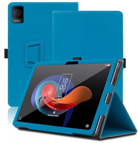 Funda para TCL Tab 10 Gen 2, 10.4 Inch, TCL Tab 10 Gen 2 Tablet Funda, Funda Protectora Plegable con Soporte para Lápiz y Correa para la Muñeca, Protección Total. (Azul Claro)
