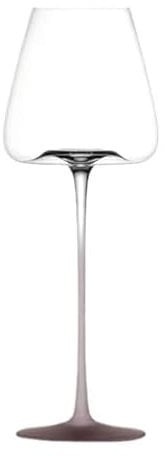 MUZIZY Pink Glass Frosted Stem Red Wine Glass French Goblet Wine Glass Champagne Glass(580ml)