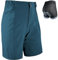 Wulibike Radlerhose Damen Mountainbike-Radhose 2 in 1 gepolstert MTB Shorts Frauen Fahrradhose mit Polsterung Reiten Fahrrad Radfahrhose Reißverschlusstaschen Blau L